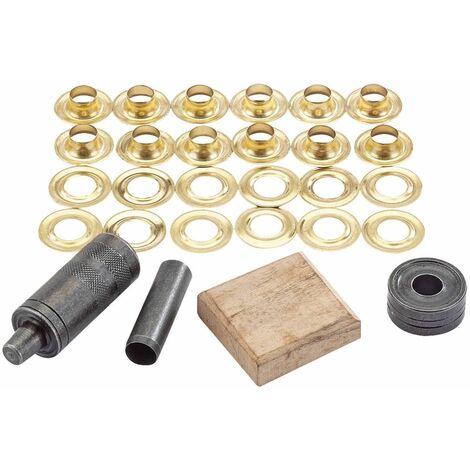 Grommet Kit 100 Set Grommets Eyelets Kit For Leather, Canvas, Tent, Awning  (1/2 Inch)