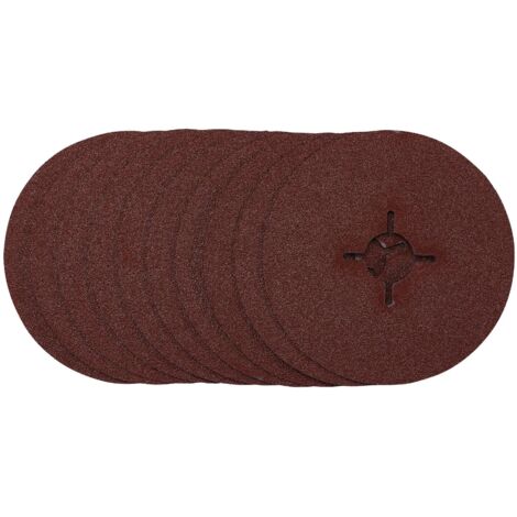 Draper Fibre Sanding Discs – 115mm Diameter, 60 Grit, Pack of 10