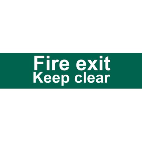 Draper 'Fire Exit Keep Clear' Safety Sign (73221)