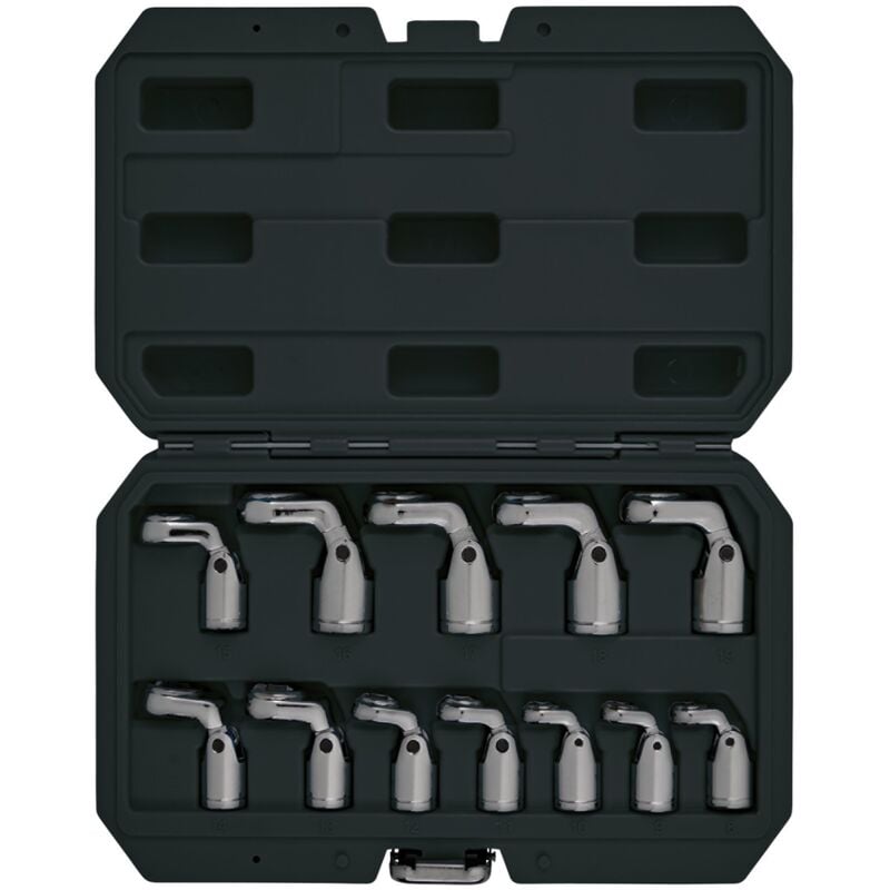 Flex crowfoot sockets 12PC 12403 12403 Flexible Crowfoot Socket Wrench Set, 3/8' Sq. Dr. (12 Piece) - Draper