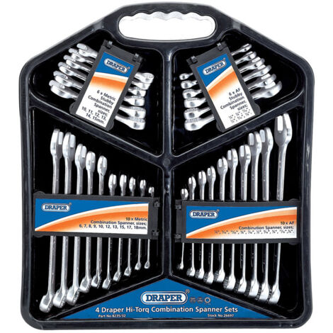 Draper Four Hi-Torq&174 Combination Spanner Sets (32 Piece) (26697)