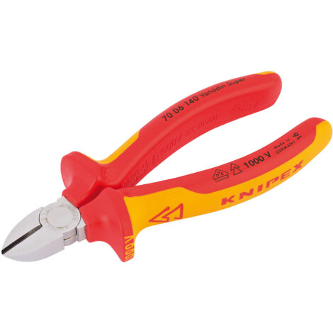 Draper Fully Insulated VDE 1000V Diagonal Side Cutters, 140mm, Model 81254