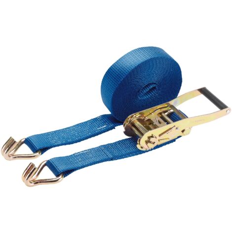 Draper Heavy Duty 8m x 50mm Ratchet Tie Down Straps with Hooks – 2500kg Load Capacity (Model 60952)