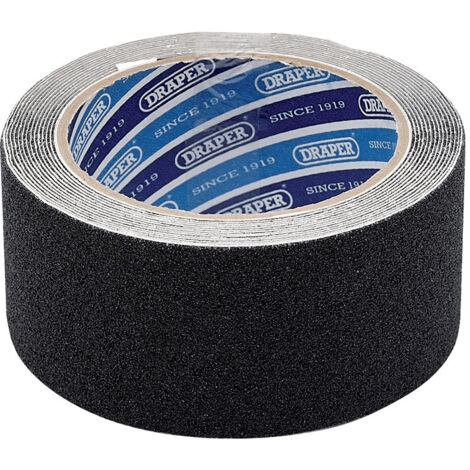 Draper Heavy Duty Black Safety Grip Tape Roll, 3.7 meters x 50mm (Model 63384)