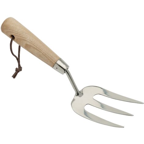 Draper Heritage Stainless Steel Hand Weeding Fork with Ash Handle (Model 99025)