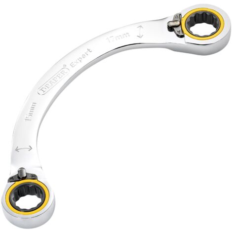 Draper Hi-Torq® 15x17mm Half Moon Double Ring Ratchet Spanner (Model 03936)