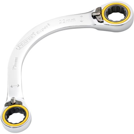Draper HI-TORQ® 19x22mm Half Moon Ratchet Spanner with Double Ring Design (Model 03937)