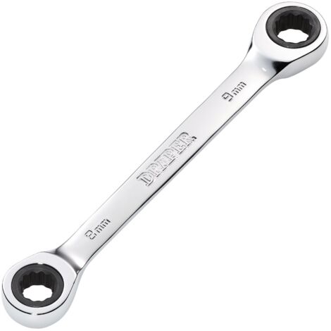 Draper HI-TORQ® 8x9 mm Metric Double Ratchet Ring Spanner (Model 27735)