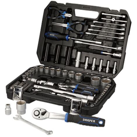 Draper HI-TORQ&174 Metric Socket Set, 1/4" & 1/2" Sq. Dr. (83 Piece) (21444)