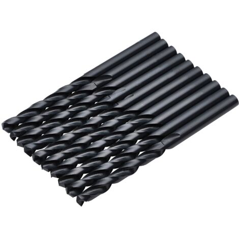 Draper High-Speed Steel (HSS) Drill Bit Set – 8.0mm Diameter, 10-Piece Pack, Black Finish