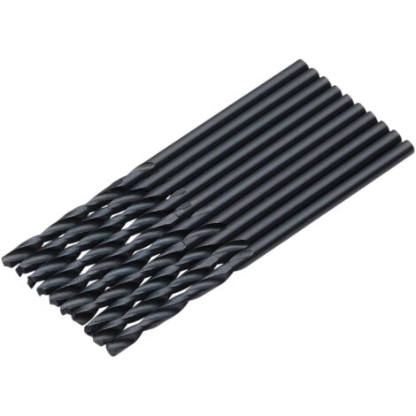 Draper HSS Drill Bit Set – 3.0mm, 10-Pack, Black High-Speed Steel Drill Bits for Precision Drilling