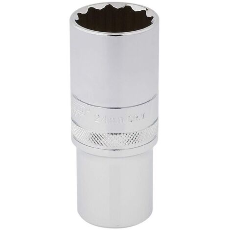 Draper ht-mm/B hi-torq 12 bussole, blu, 1/5,1 cm, attacco quadro, 24 mm