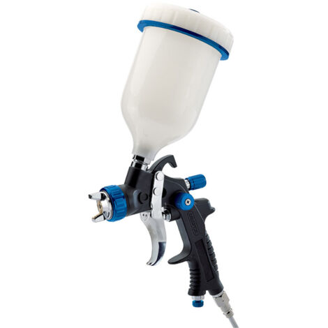 Draper HVLP Air Spray Gun with Composite Body and 600ml Gravity-Fed Hopper – Model 09707