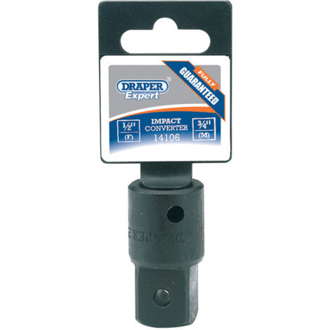 Draper Impact Socket Converter 1/2" Female to 3/4" Male, Hardened and Tempered Steel, Model 14106