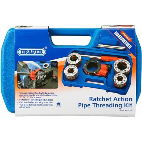 Draper Imperial Ratchet Pipe Threading Kit (7 Piece) (22498)