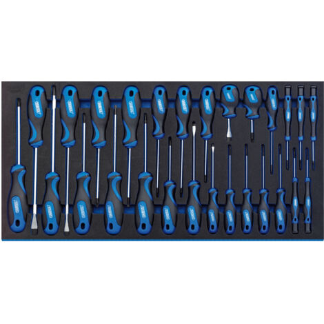 Draper IT-EVA17 27-Piece Soft Grip Screwdriver Set with Full Drawer EVA Insert Tray