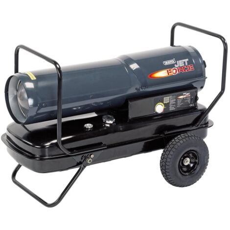Draper Jet Force 53925 Diesel, Kerosene, and Paraffin Space Heater – 215,000 BTU / 62 kW Heavy-Duty Portable Heating Solution