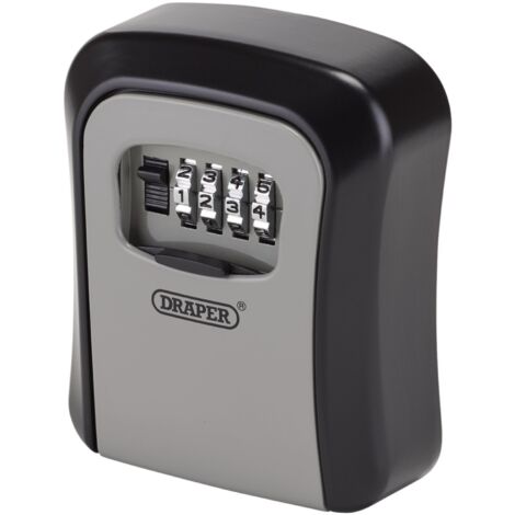 Draper KEY LOCKER 03387 Wall-Mounted Combination Lock Key Box with Secure Key Storage