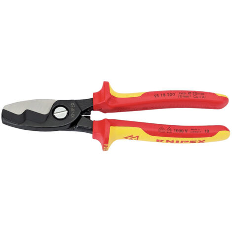 Draper Knipex Fully Insulated VDE Cable Shears (200mm, Model 95 18 200UKSBE)
