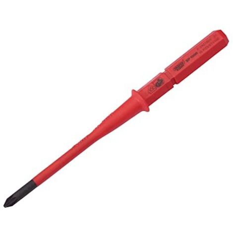 Draper Lama per cacciavite intercambiabile XP1000 VDE extra sottile tipo PZ/SL - 16419 - Utensile per cacciavite elettrico di precisione, rosso
