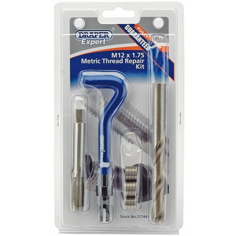 Draper 21744 - Metric Thread Repair Kit, M12 x 1.75