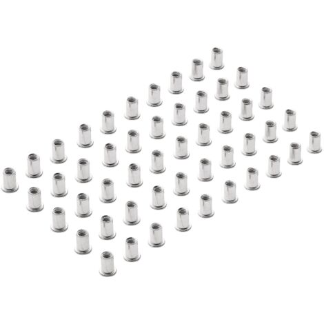 Draper M8x50 Zinc-Plated Threaded Insert Rivet Nut (Rivnut) - Heavy-Duty Threaded Insert for Metal and Plastic Applications