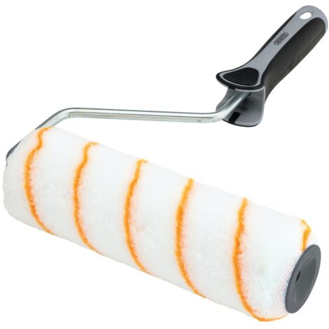 Draper Medium Pile Polyester Paint Roller with Soft Grip Handle, 9"/230mm