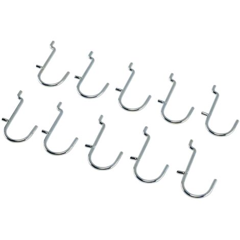 Draper Metal J-Hooks for Back Panel and Pegboard – Pack of 10 (Model 10218)