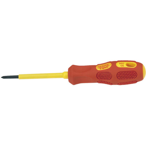 Draper No.0 x 60mm Fully Insulated Cross Slot Screwdriver (Sold Loose) (69224)