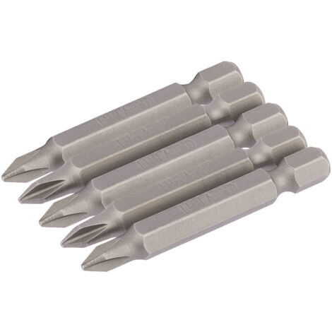 Draper No.1 1/4 Hex. Cross Slot Insert Bit 50mm Long x 5 (64287)