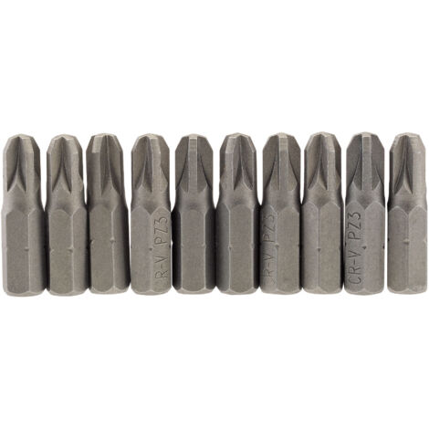 Draper No.3 1/4 Hex. PZ Type Insert Bit 25mm Long x 10 (64057)