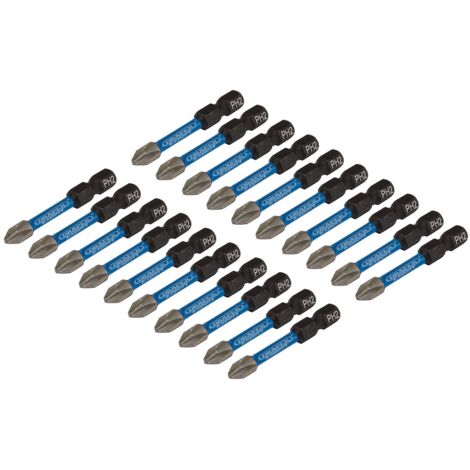 Draper PH2X50MM IMPACT S/D BIT 20PK 05697 Cross Slot/PH Type Impact Screwdriver Bits, 1/4" Hex