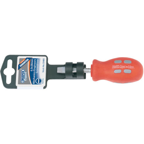 Draper Plain Slot Flared Tip Mechanics Screwdriver (6mm x 38mm) (55485)