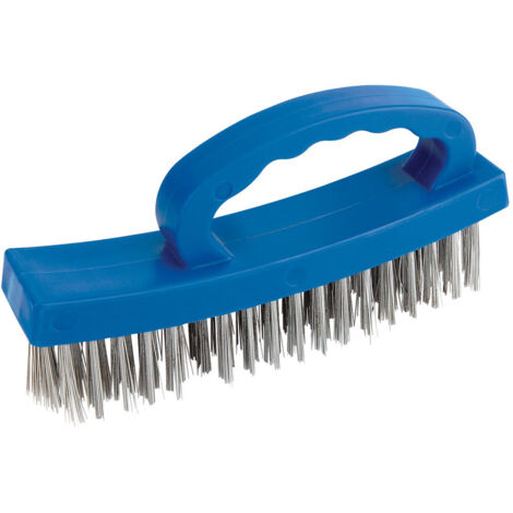 Draper Plastic Handle 4-Row Wire Brush with D-Handle – 160mm Heavy-Duty Cleaning Tool (Model 31077)