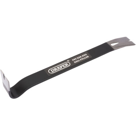 Draper PRY NAIL BAR (Flat Section) 355mm - Heavy-Duty Pry Bar and Nail Puller, Model 30975