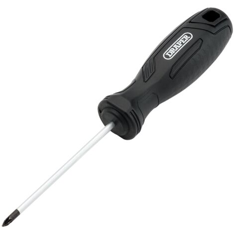 Draper PZ0X75MM Pozidriv Screwdriver with Hard Grip Handle – Precision Phillips Screwdriver for Durable and Comfortable Use