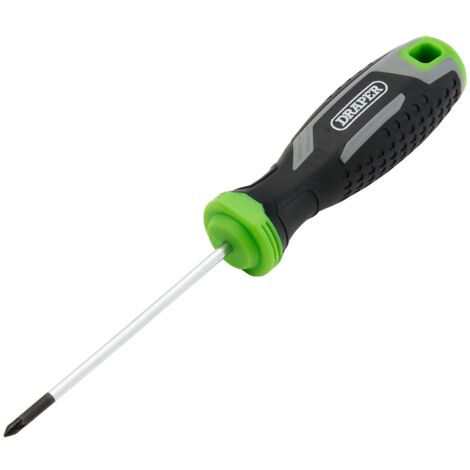 Draper PZ0X75MM Pozidriv Soft Grip Screwdriver – Precision Phillips Screwdriver for DIY and Professional Use