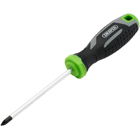 Draper PZ1X100MM Pozidriv Soft Grip Screwdriver - Precision Phillips Screwdriver for Professional and DIY Use