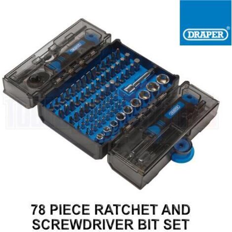 Draper Ratchet and Screwdriver Bit Set (78 Piece)