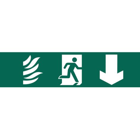Draper 'Running Man Arrow Down' Safety Sign (73201)