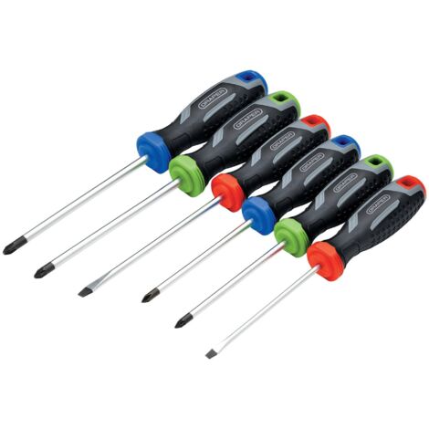 Draper SET 3 - 6-Piece Soft Grip Screwdriver Set (Regular Size)