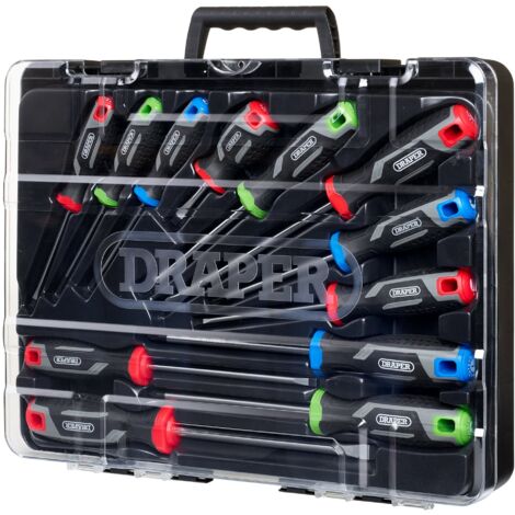 Draper SET 6 - 12-Piece Soft Grip Screwdriver Set (Regular Size, Model M)