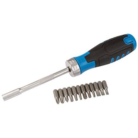 Draper Set di 13 cacciaviti a cricchetto, contenitore interno, punte da 12 x 25 mm, kit fai da te professionale per la casa e l'auto, utensili a testa piatta, a croce, esagonali e Tx-Star, 70442