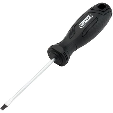 Draper SL3X75MM Slotted Screwdriver with Hard Grip Handle – Precision Flat-Head Screwdriver for Professional and DIY Use