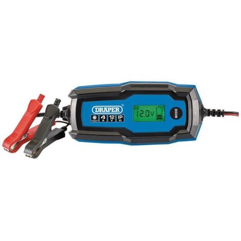 Draper Smart Battery Charger and Battery Maintainer 12V Intelligent 4A 53489