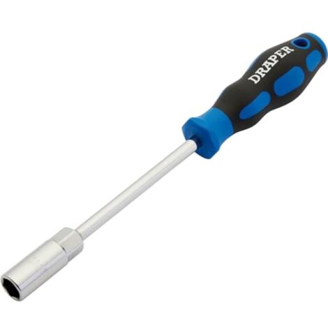 Draper Spinner per Dadi con Impugnatura Morbida, Acciaio al Cromo vanadio, Blu, 12 mm