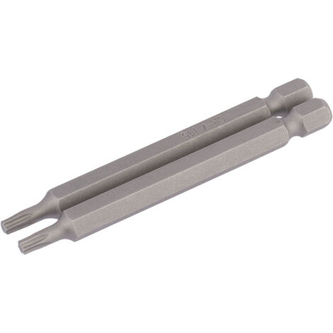 Draper T15 1/4 Hex. Draper TX-STAR&174 Insert Bit 75mm Long x 2 (66847)