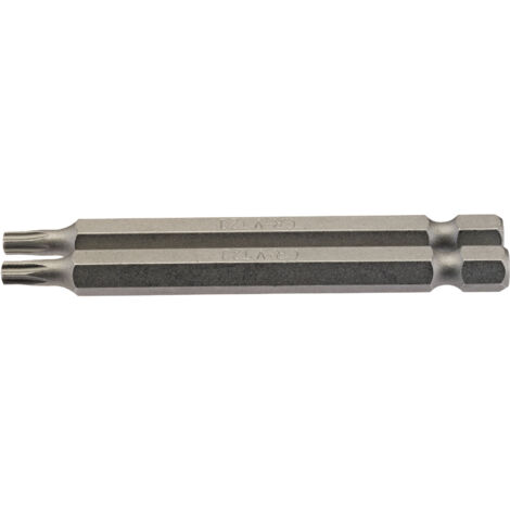 Draper T20 1/4 Hex. Draper TX-STAR&174 Insert Bit 75mm Long x 2 (66848)