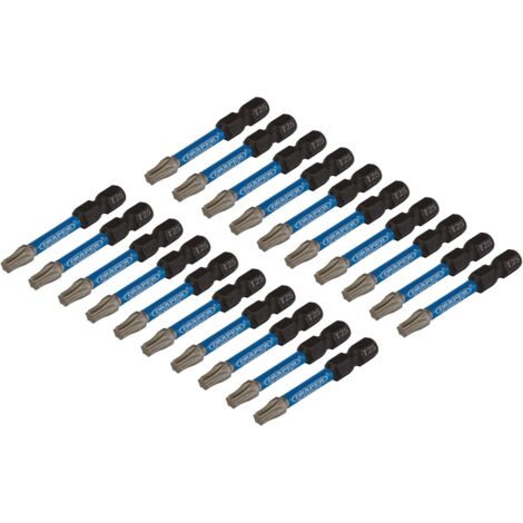 Draper T25X50MM IMPACT S/D BIT 20PK 05699 TX-STARÂ® Impact Screwdriver Bits, 1/4" Hex