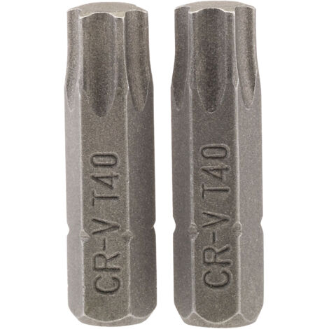 Draper T40 1/4 Hex. Draper TX-STAR&174 Insert Bit 25mm Long x 2 (66437)